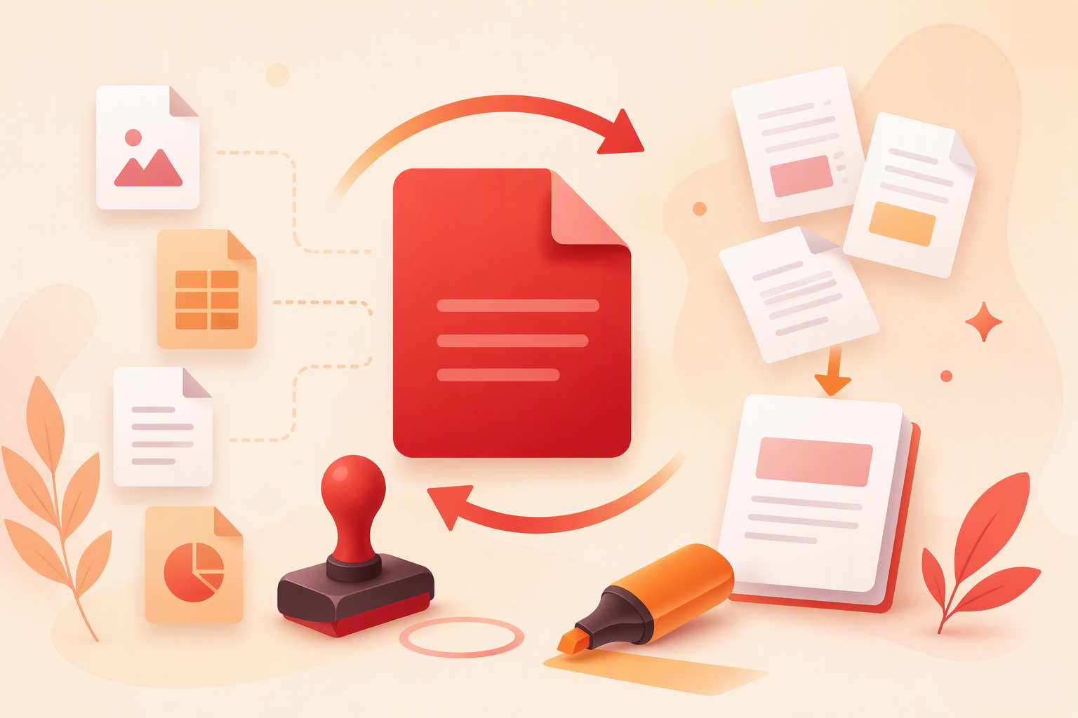 WPS PDF 阅读批注与格式转换示意图